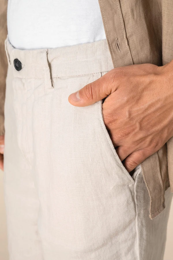 Bermuda-Shorts aus Leinen für Herren