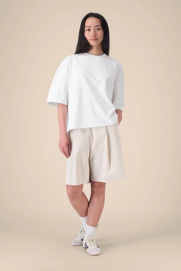 Das Unisex-T-Shirt Boxy aus recycelter Baumwolle