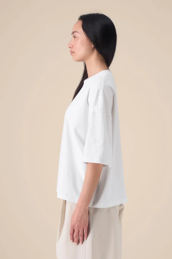Das Unisex-T-Shirt Boxy aus recycelter Baumwolle