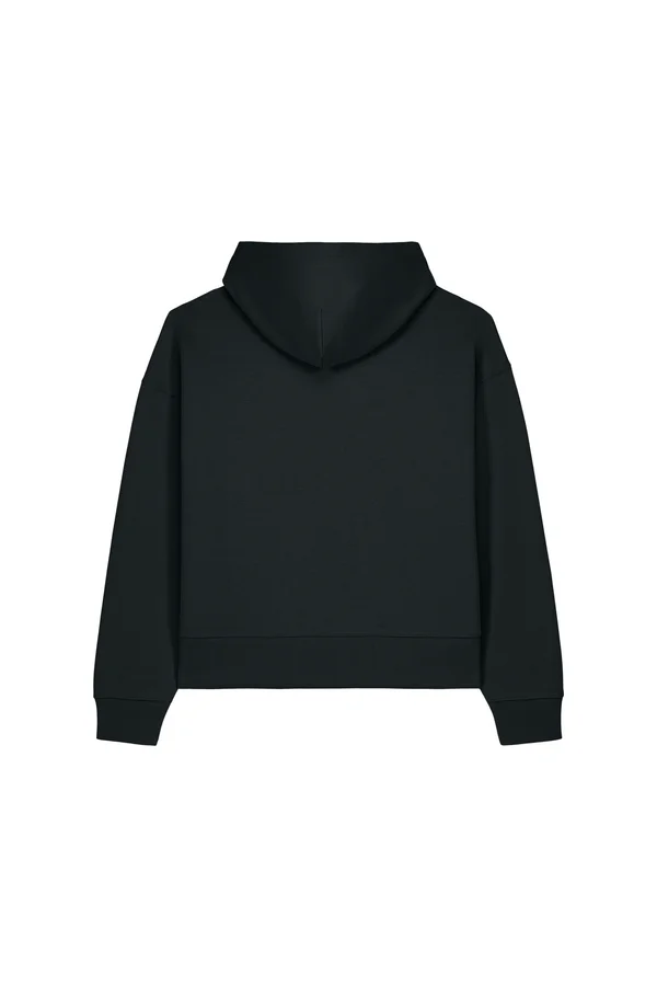 Der Boxy Unisex-Hoodie aus recycelter Baumwolle