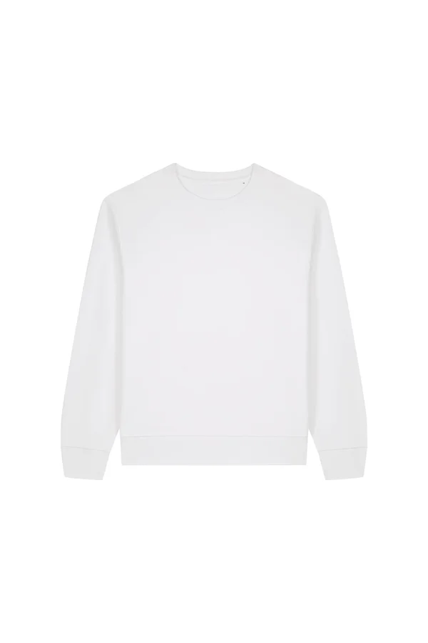 Das Rundhals-Unisex-Sweatshirt aus recycelter Baumwolle