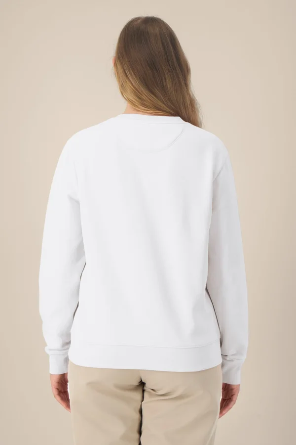 Das Damen-Rundhals-Sweatshirt aus recycelter Baumwolle