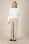 Das Damen-Rundhals-Sweatshirt aus recycelter Baumwolle