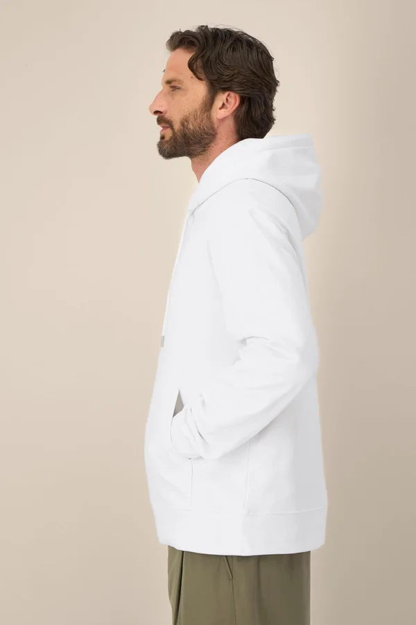 Der Unisex-Hoodie aus recycelter Baumwolle