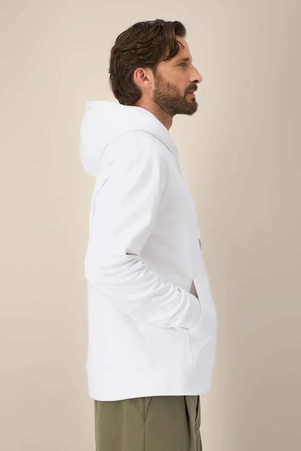 Der Unisex-Hoodie aus recycelter Baumwolle
