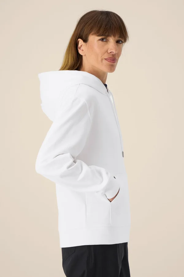 Der Unisex-Hoodie aus recycelter Baumwolle