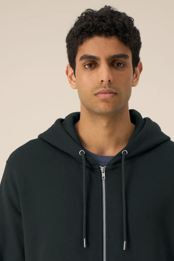 Der Unisex-Zip-Hoodie aus Baumwolle-TENCEL™ Modal