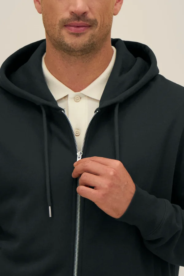 Der Unisex-Zip-Hoodie aus Baumwolle-TENCEL™ Modal