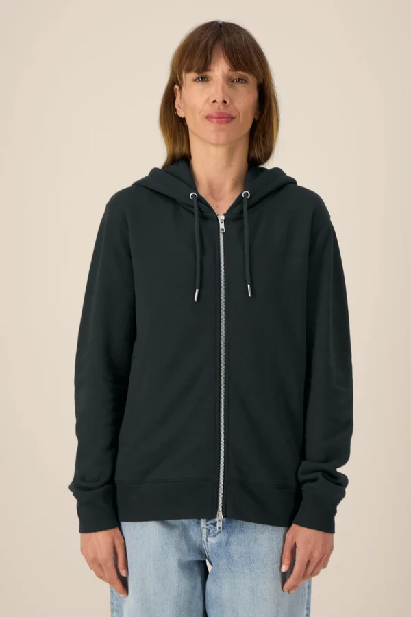 Der Unisex-Zip-Hoodie aus Baumwolle-TENCEL™ Modal