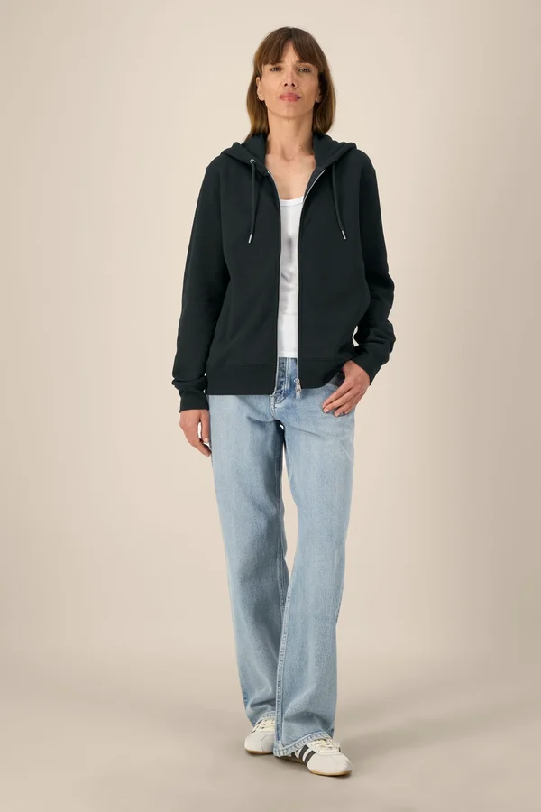 Der Unisex-Zip-Hoodie aus Baumwolle-TENCEL™ Modal