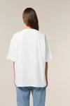Das Oversized Unisex-T-Shirt mit Stehkragen
