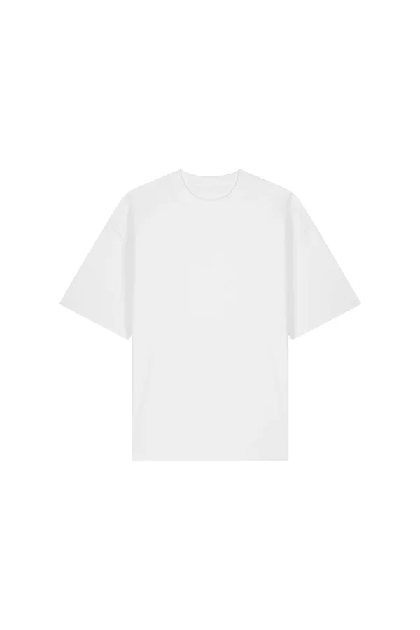 Das Oversized Unisex-T-Shirt mit Stehkragen