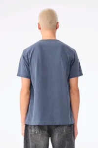 Unisex-T-Shirt aus dickem, verwaschenem Stoff