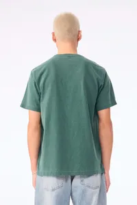 Unisex-T-Shirt aus dickem, verwaschenem Stoff