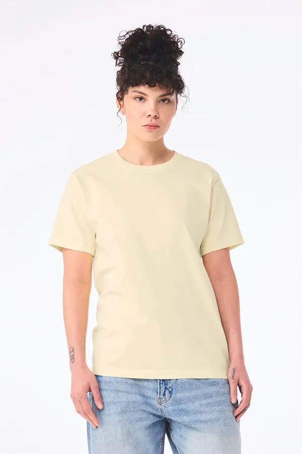 Unisex-T-Shirt aus dickem, verwaschenem Stoff