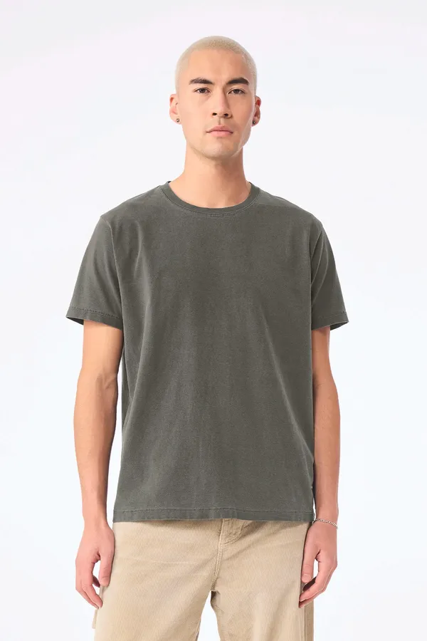 Unisex-T-Shirt aus dickem, verwaschenem Stoff