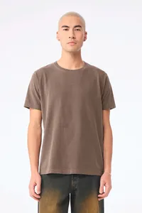 Unisex-T-Shirt aus dickem, verwaschenem Stoff