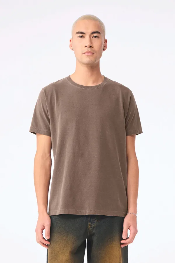 Unisex-T-Shirt aus dickem, verwaschenem Stoff