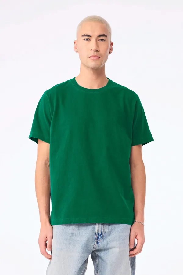 Unisex-T-Shirt aus dickem, verwaschenem Stoff