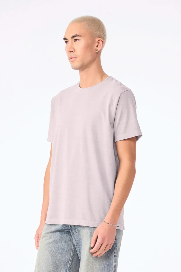 Unisex-T-Shirt aus dickem, verwaschenem Stoff