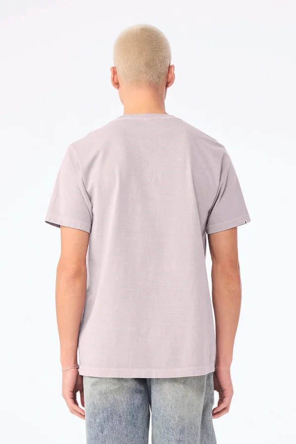 Unisex-T-Shirt aus dickem, verwaschenem Stoff