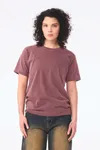 Unisex-T-Shirt aus dickem, verwaschenem Stoff