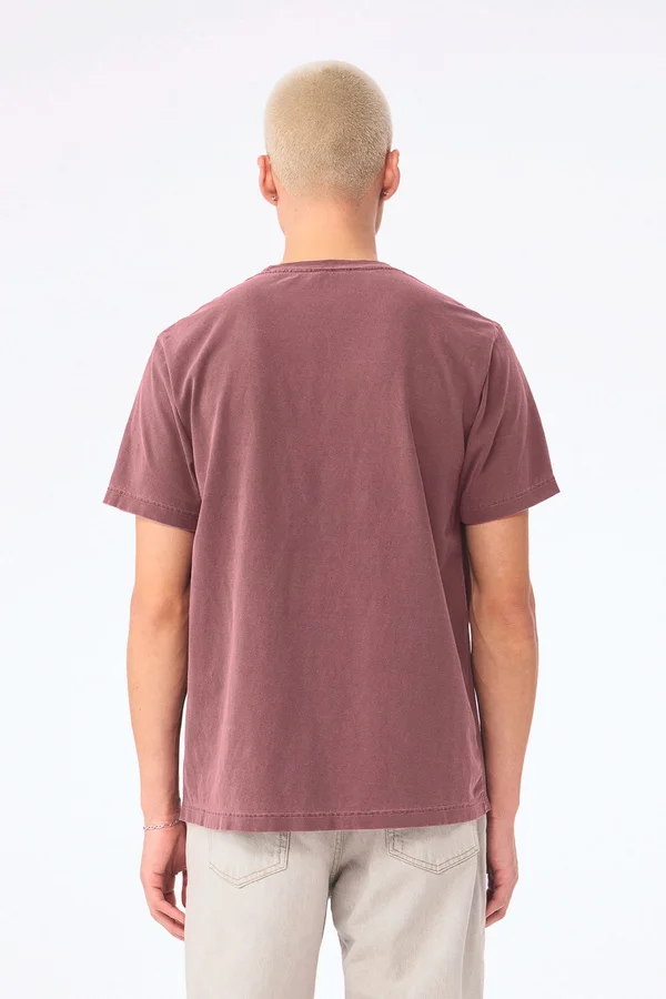 Unisex-T-Shirt aus dickem, verwaschenem Stoff