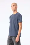 Unisex-T-Shirt aus dickem, verwaschenem Stoff