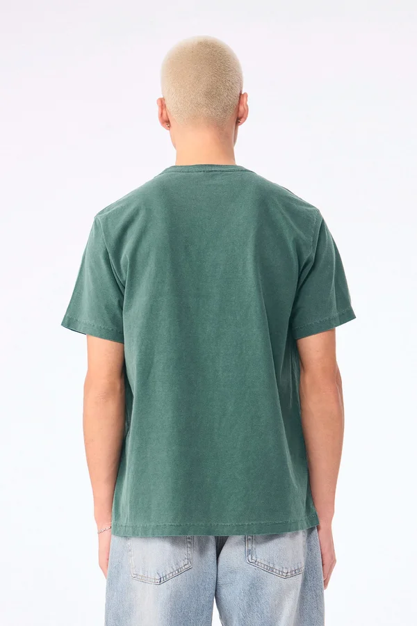 Unisex-T-Shirt aus dickem, verwaschenem Stoff