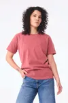 Unisex-T-Shirt aus dickem, verwaschenem Stoff