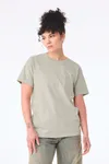 Unisex-T-Shirt aus dickem, verwaschenem Stoff