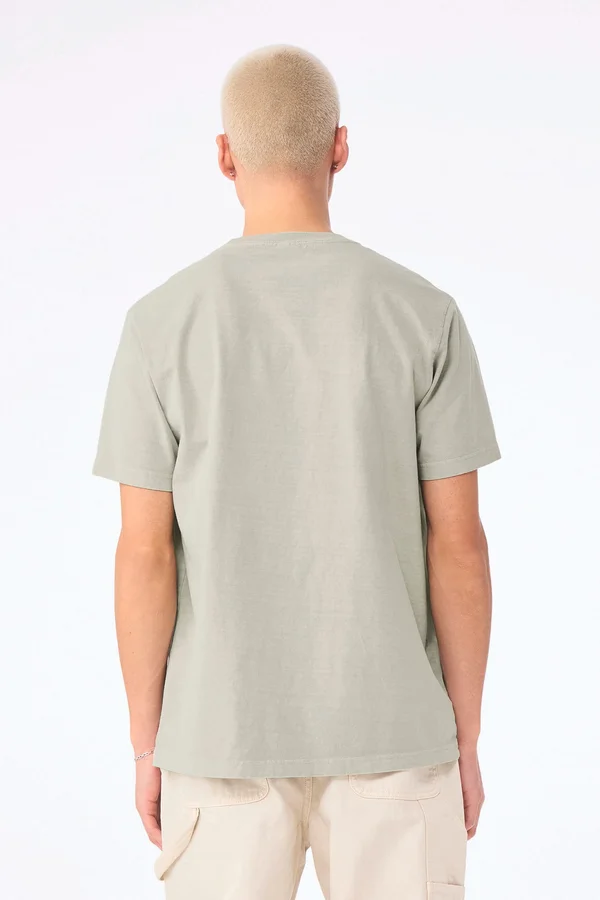 Unisex-T-Shirt aus dickem, verwaschenem Stoff