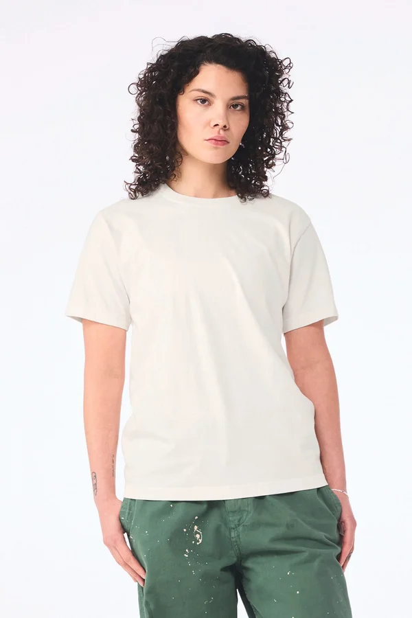 Unisex-T-Shirt aus dickem, verwaschenem Stoff