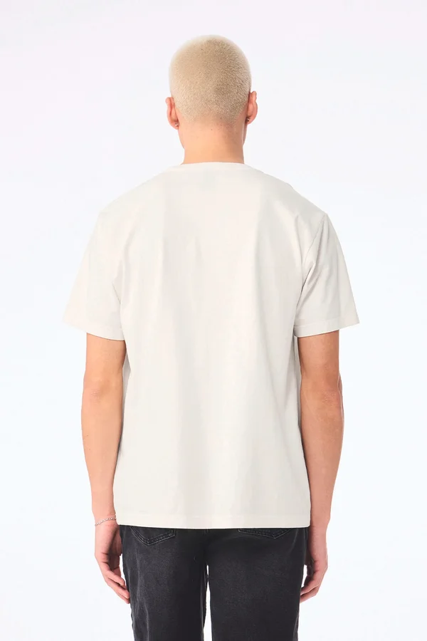 Unisex-T-Shirt aus dickem, verwaschenem Stoff