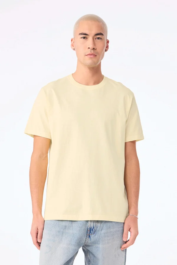 Unisex-T-Shirt aus dickem, verwaschenem Stoff