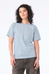 Unisex-T-Shirt aus dickem, verwaschenem Stoff