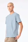 Unisex-T-Shirt aus dickem, verwaschenem Stoff