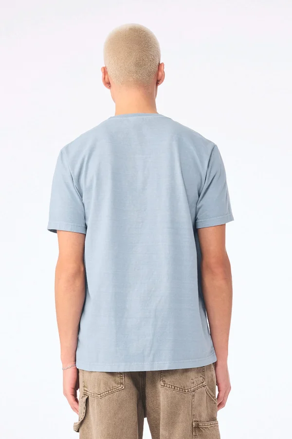 Unisex-T-Shirt aus dickem, verwaschenem Stoff