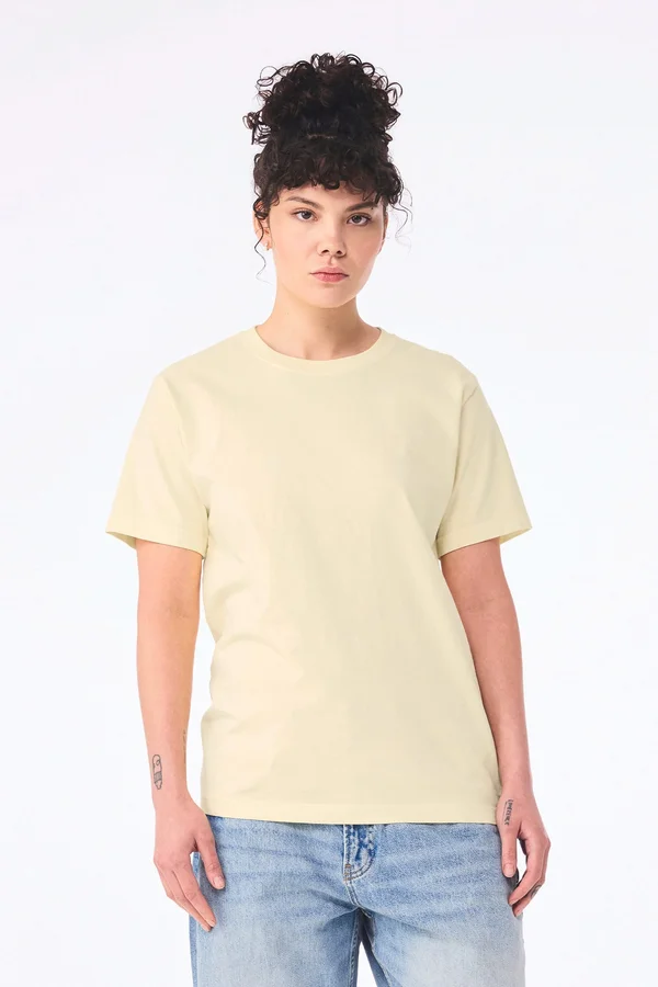 Unisex-T-Shirt aus dickem, verwaschenem Stoff