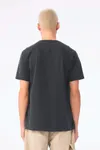 Unisex-T-Shirt aus dickem, verwaschenem Stoff