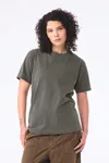 Unisex-T-Shirt aus dickem, verwaschenem Stoff