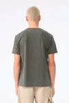 Unisex-T-Shirt aus dickem, verwaschenem Stoff