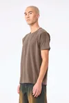 Unisex-T-Shirt aus dickem, verwaschenem Stoff