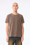 Unisex-T-Shirt aus dickem, verwaschenem Stoff