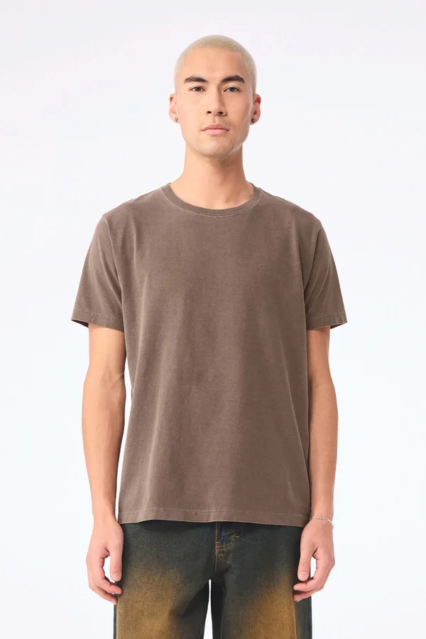 Unisex-T-Shirt aus dickem, verwaschenem Stoff