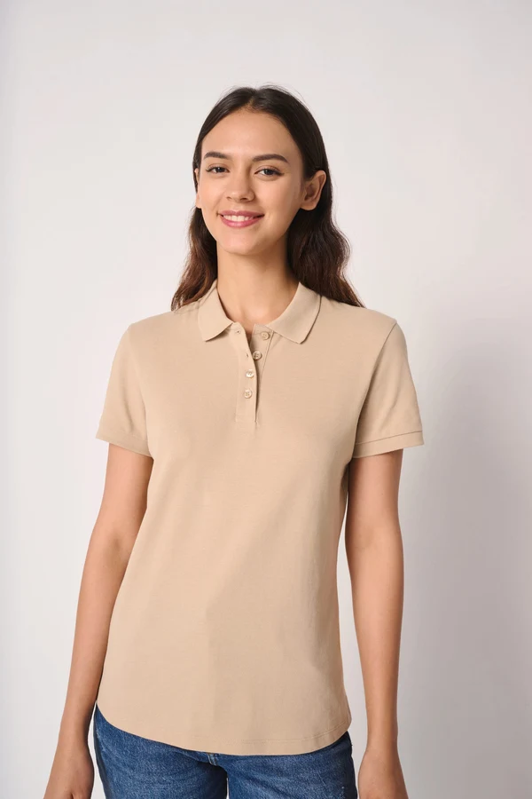Damen Piqué-Poloshirt