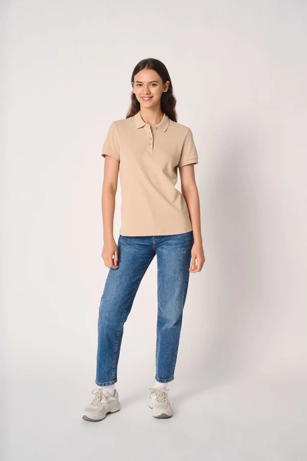 Damen Piqué-Poloshirt