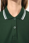Damen Poloshirt mit kurzen Ärmeln und kontrastfarbenen Paspeln