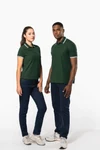Damen Poloshirt mit kurzen Ärmeln und kontrastfarbenen Paspeln