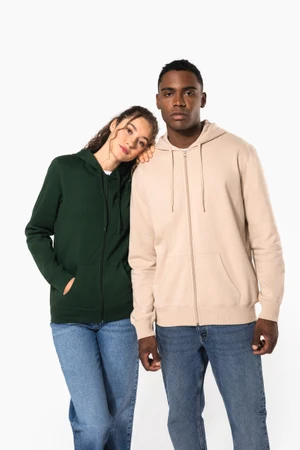 Recyceltes Unisex-Sweatshirt mit Reißverschluss und Kapuze